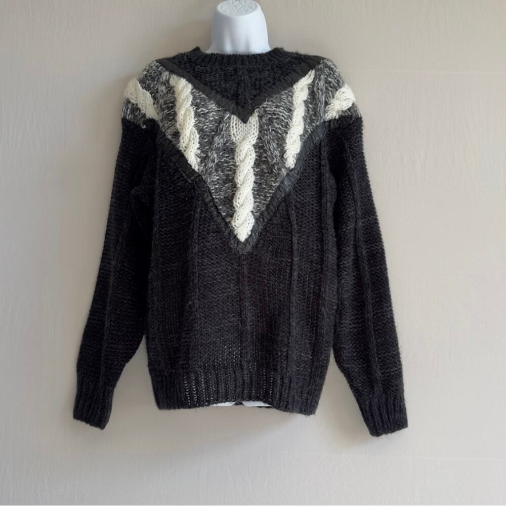 FRONTLINE Vintage Chunky Cable Knit Sweater Size M Medium